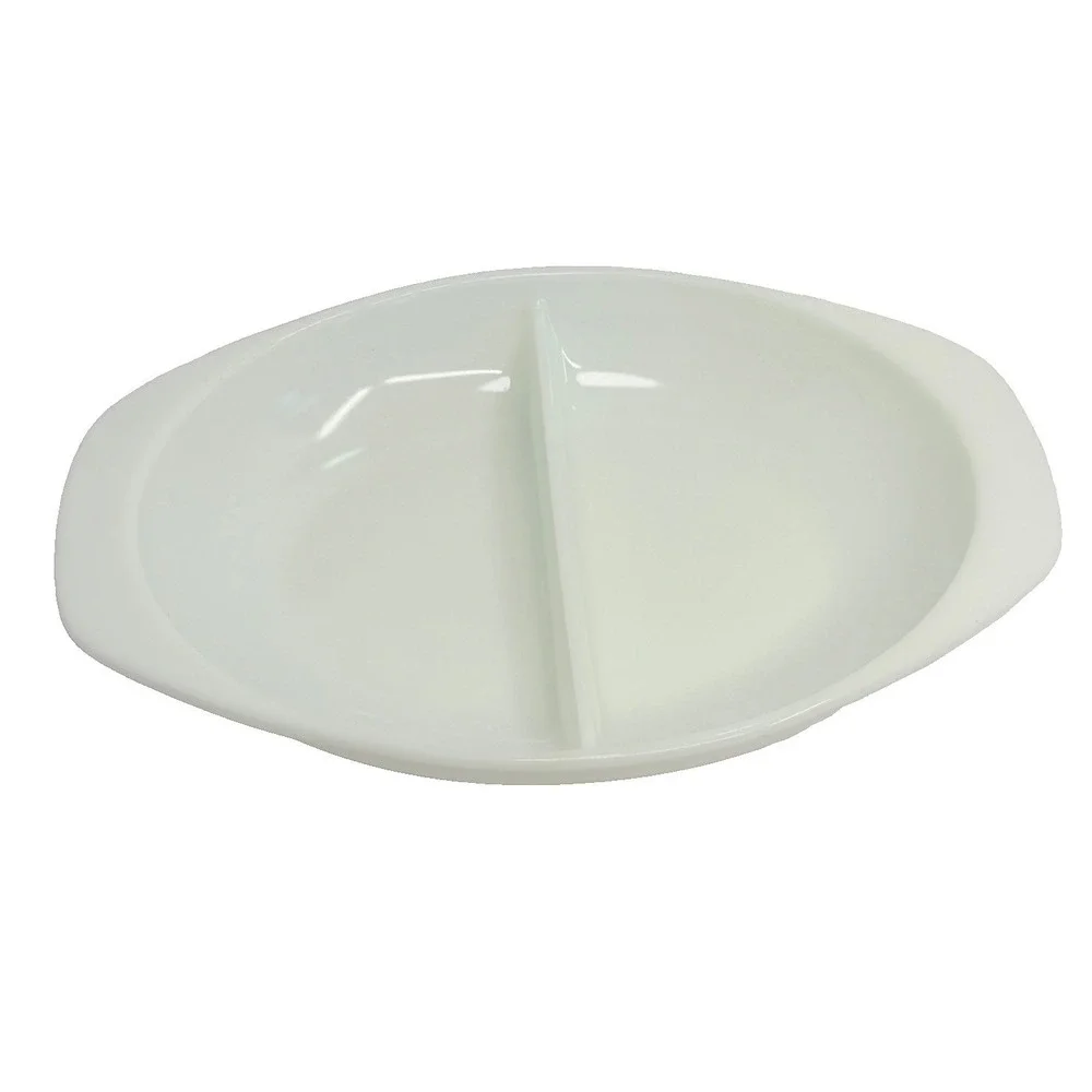 Pyrex Serving Dish Milk Glass 1-1/2 Quart Divided 1083 White Vintage